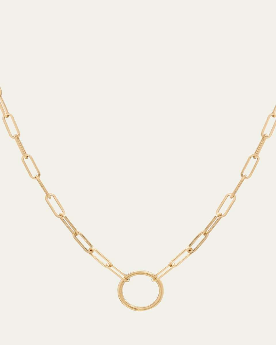 18K Gold Paperclip Chain Necklace